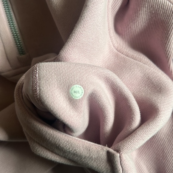 Lululemon Scuba Oversized Half-Zip Hoodie in Vita Pink - Picture 3 of 3